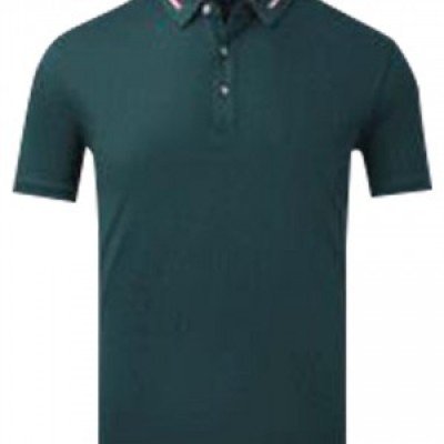 SKP025 Online Order Short-sleeved POLO T-shirt Manufacturing Contrasting Collar POLO T-shirt POLO T-shirt Center detail view-3